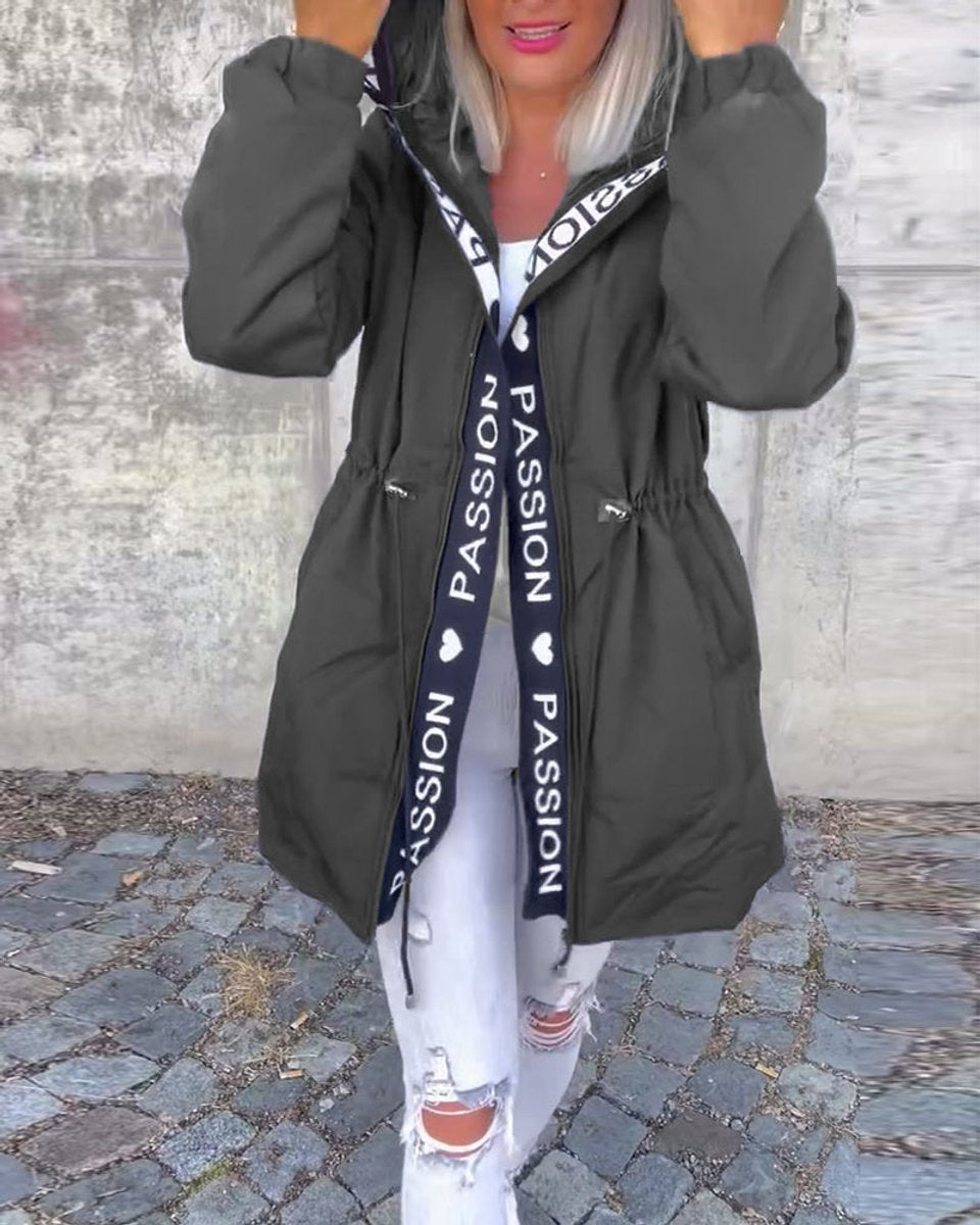 Kitty | Hooded Midi Parka with Drawstring