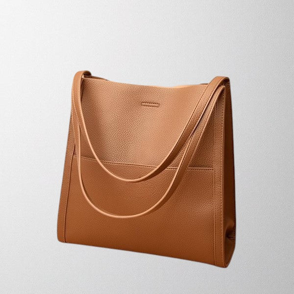 Valérie Dupré shoulder bag in brown, three-quarter front view