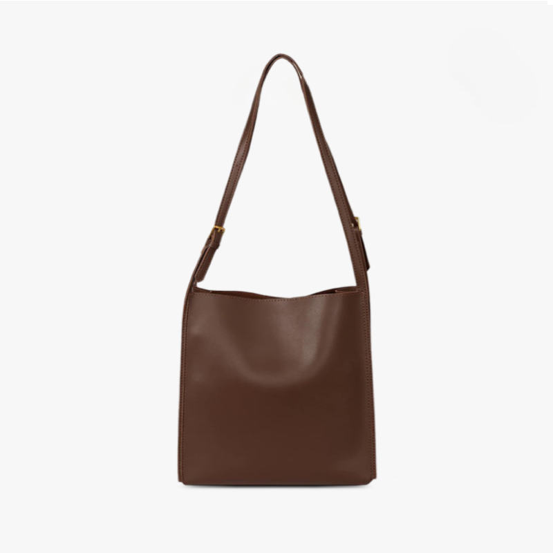 Viviana classic everyday bag in brown, front view
