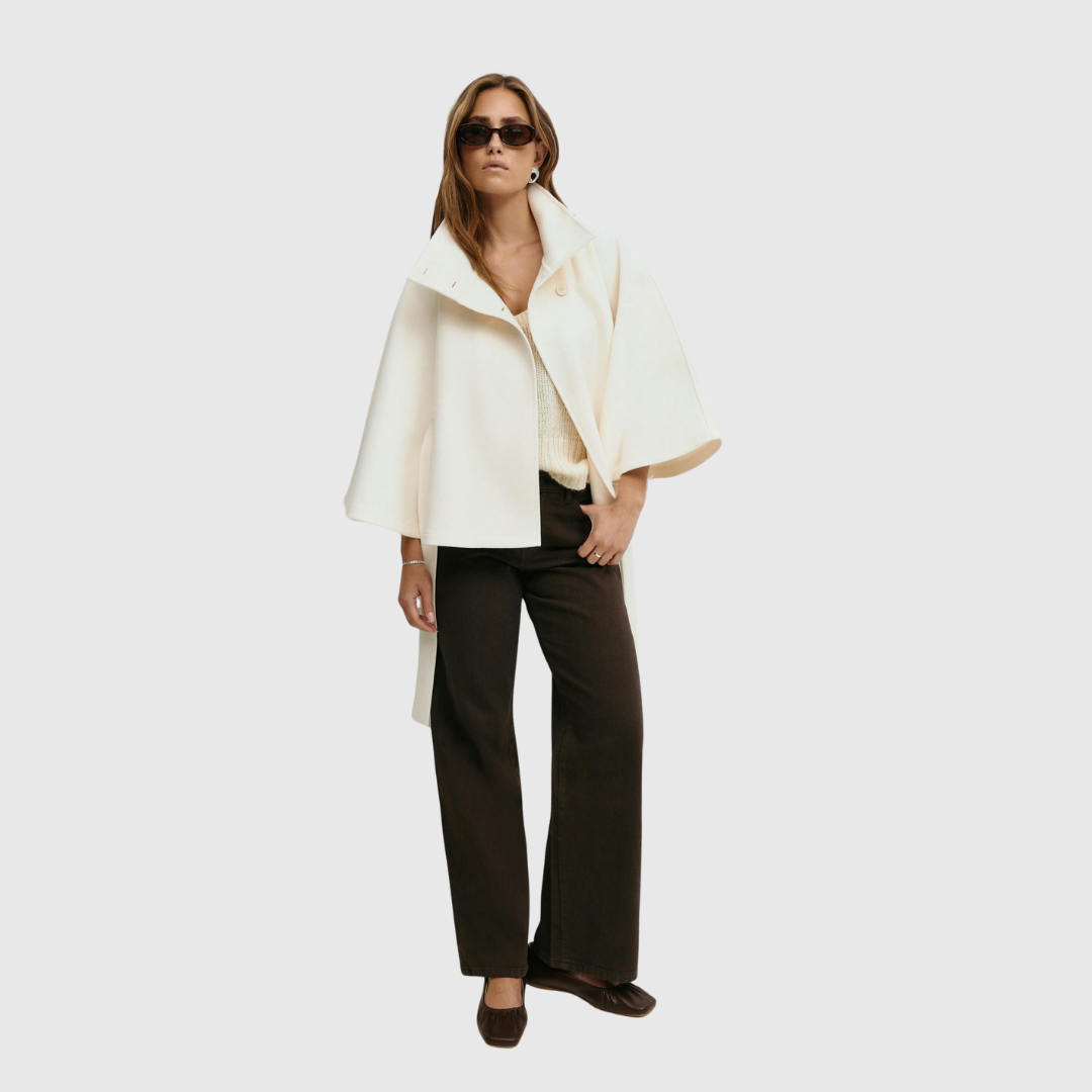 RHOSLYN | BELTED CAPE JACKET