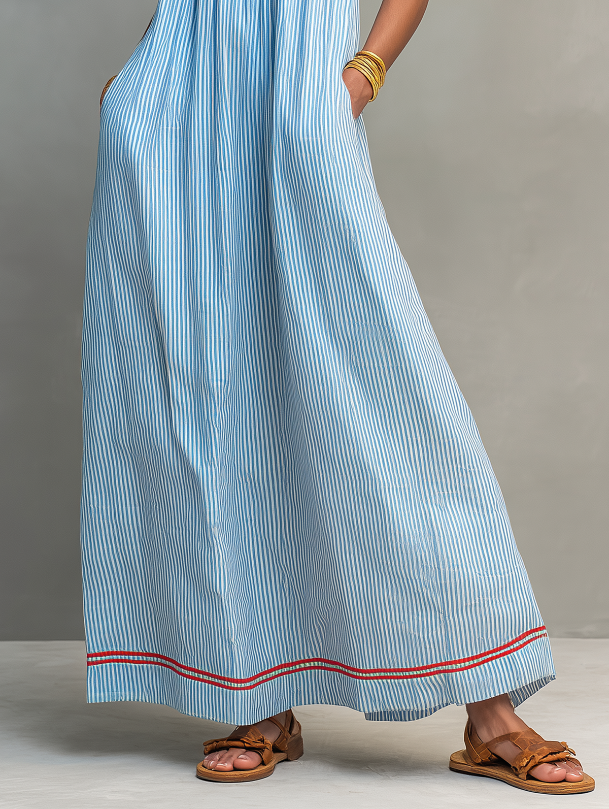 LIORA™ | Striped Maxi Dress