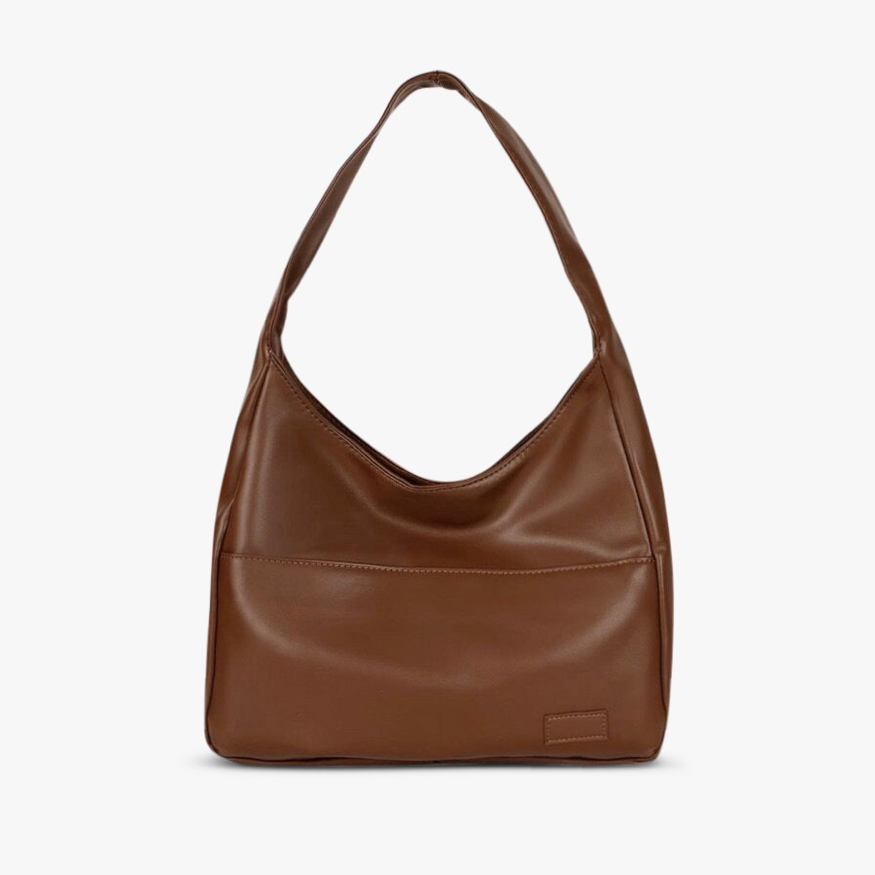 Fiora daily essentials bag in brown, front view