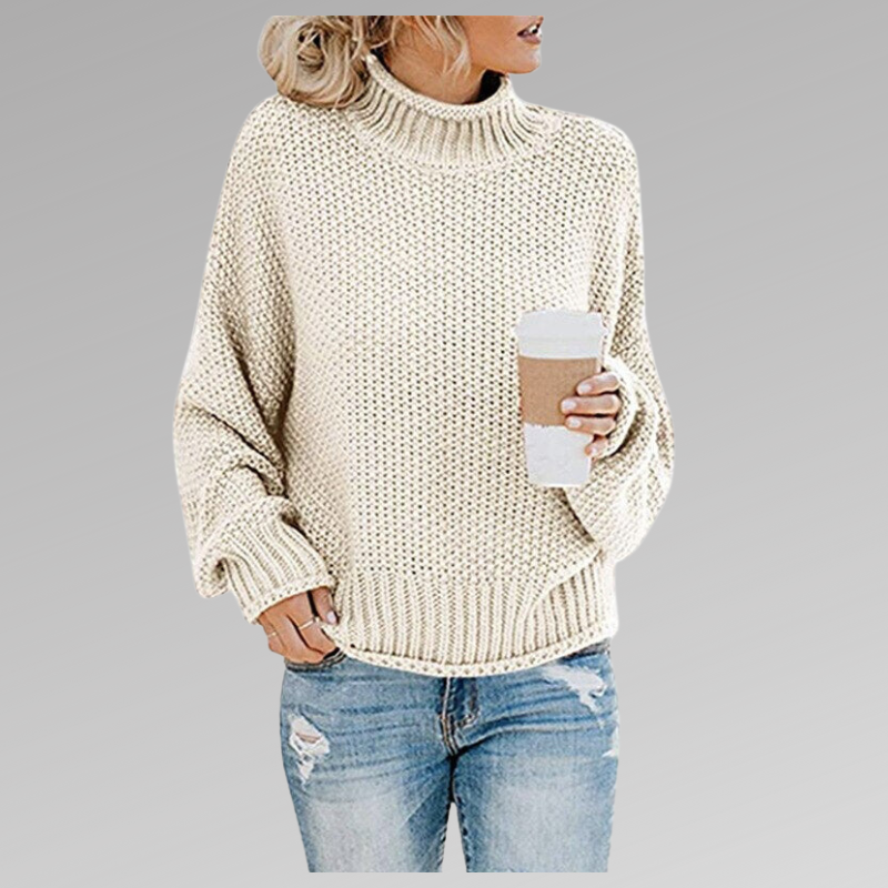 Valerianne elegant sweater in beige, front view