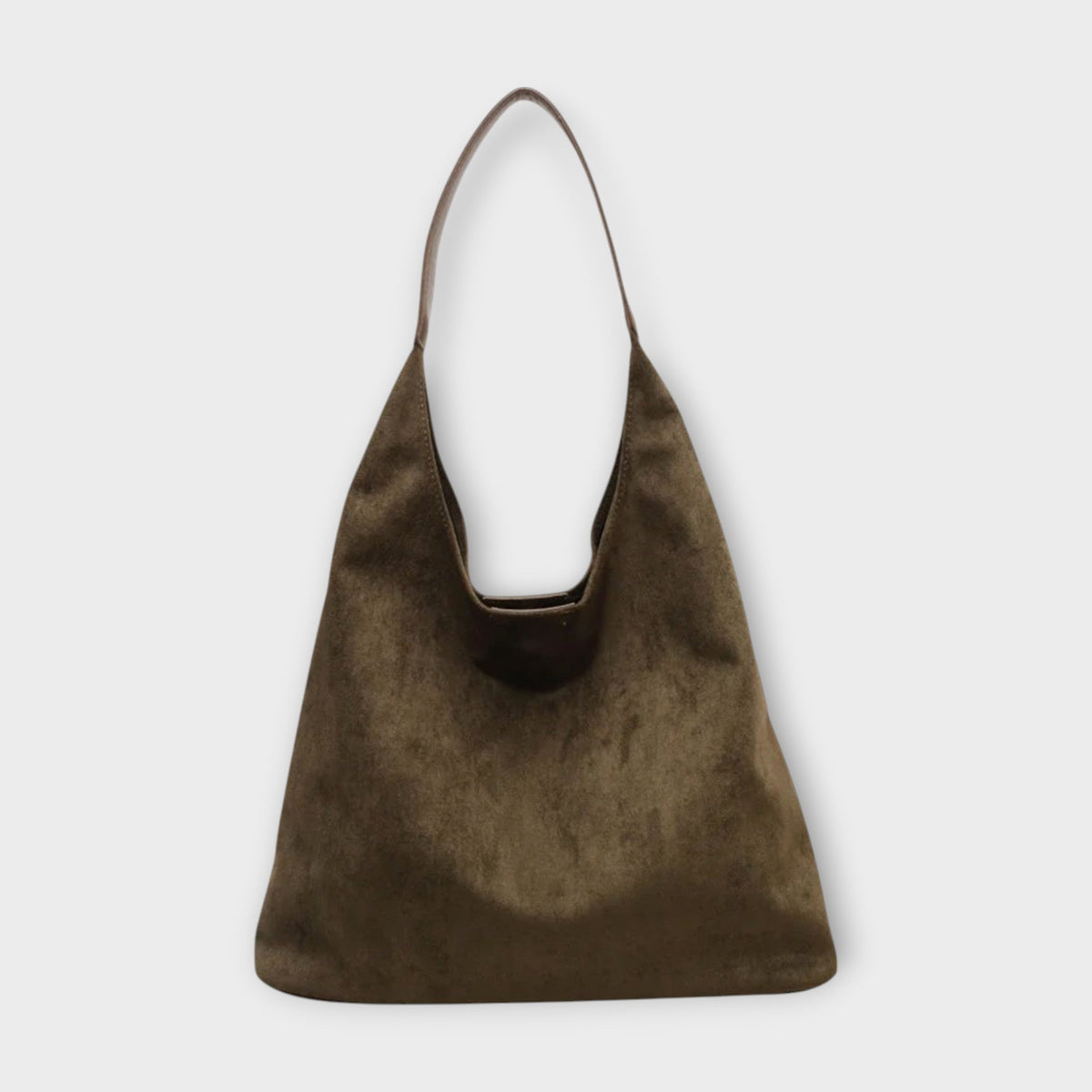 Arseline slouch handbag in green, front view