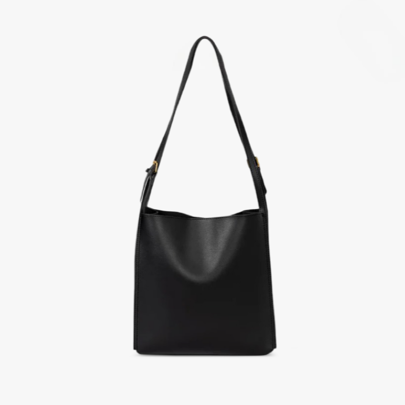 Viviana classic everyday bag in black, front view