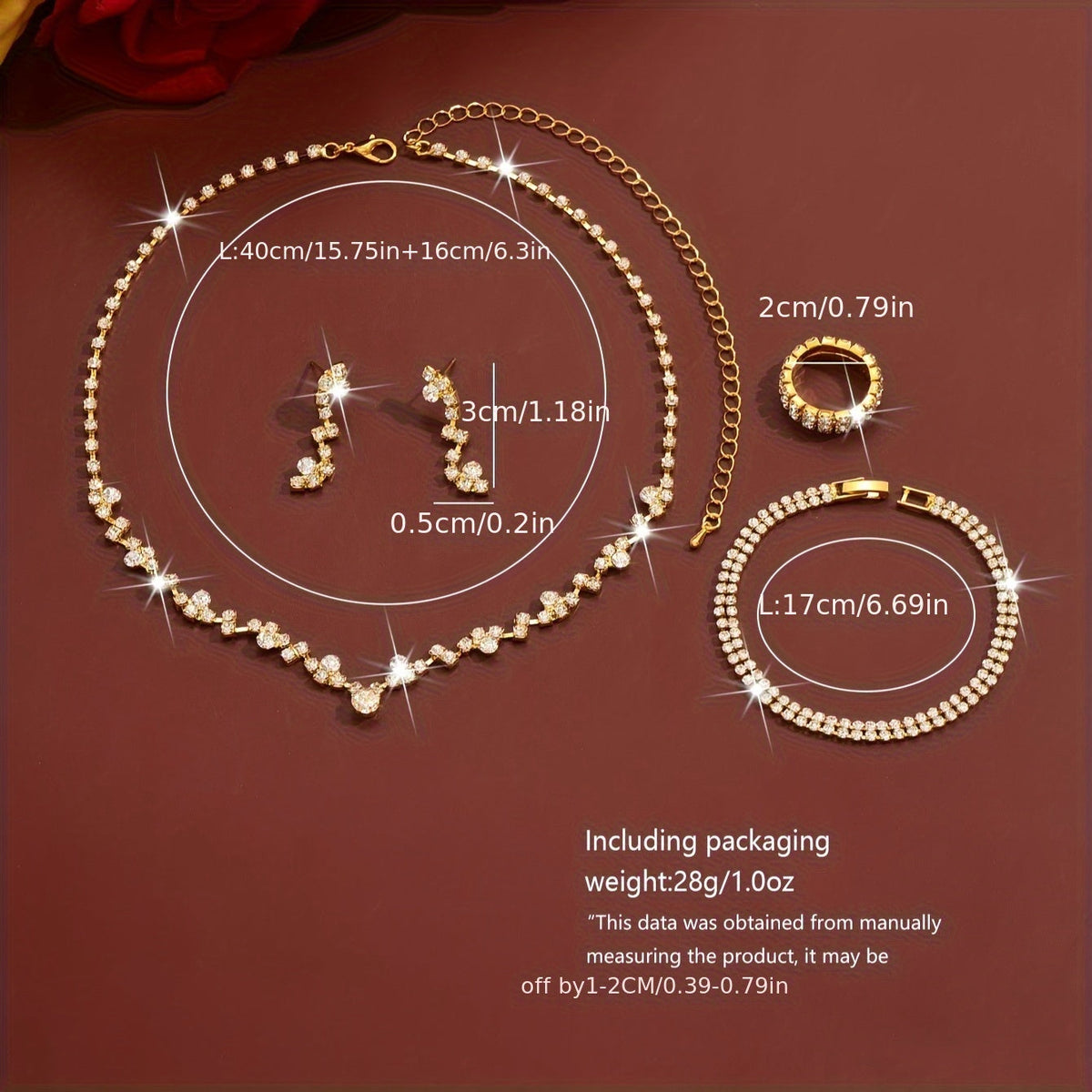 LIGHTWEIGHT ELEGANT 4-PIECE JEWELRY SET
