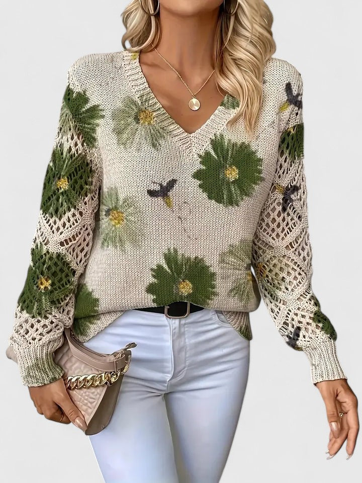 TAHLIA | COMFORT FLORAL SWEATER