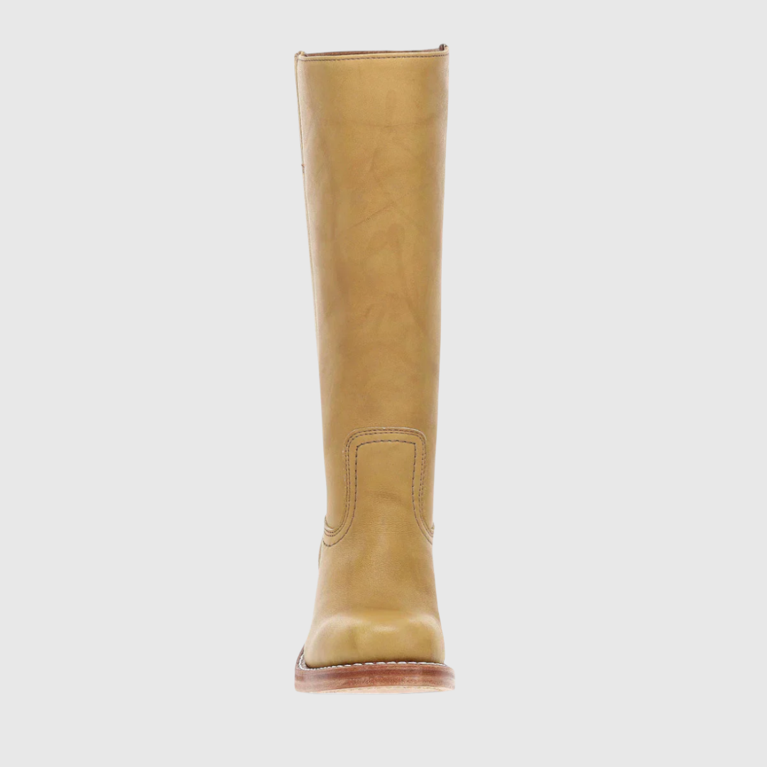 Lerelia knee-high boots in yellow, front view