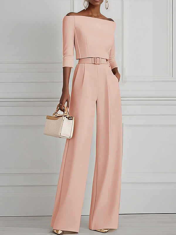 Rarianne tailored two-piece set in lotus pink, full-length front view