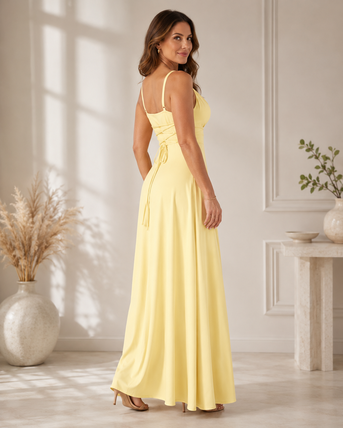 LIORA™ | Cowl-Neck Maxi Dress