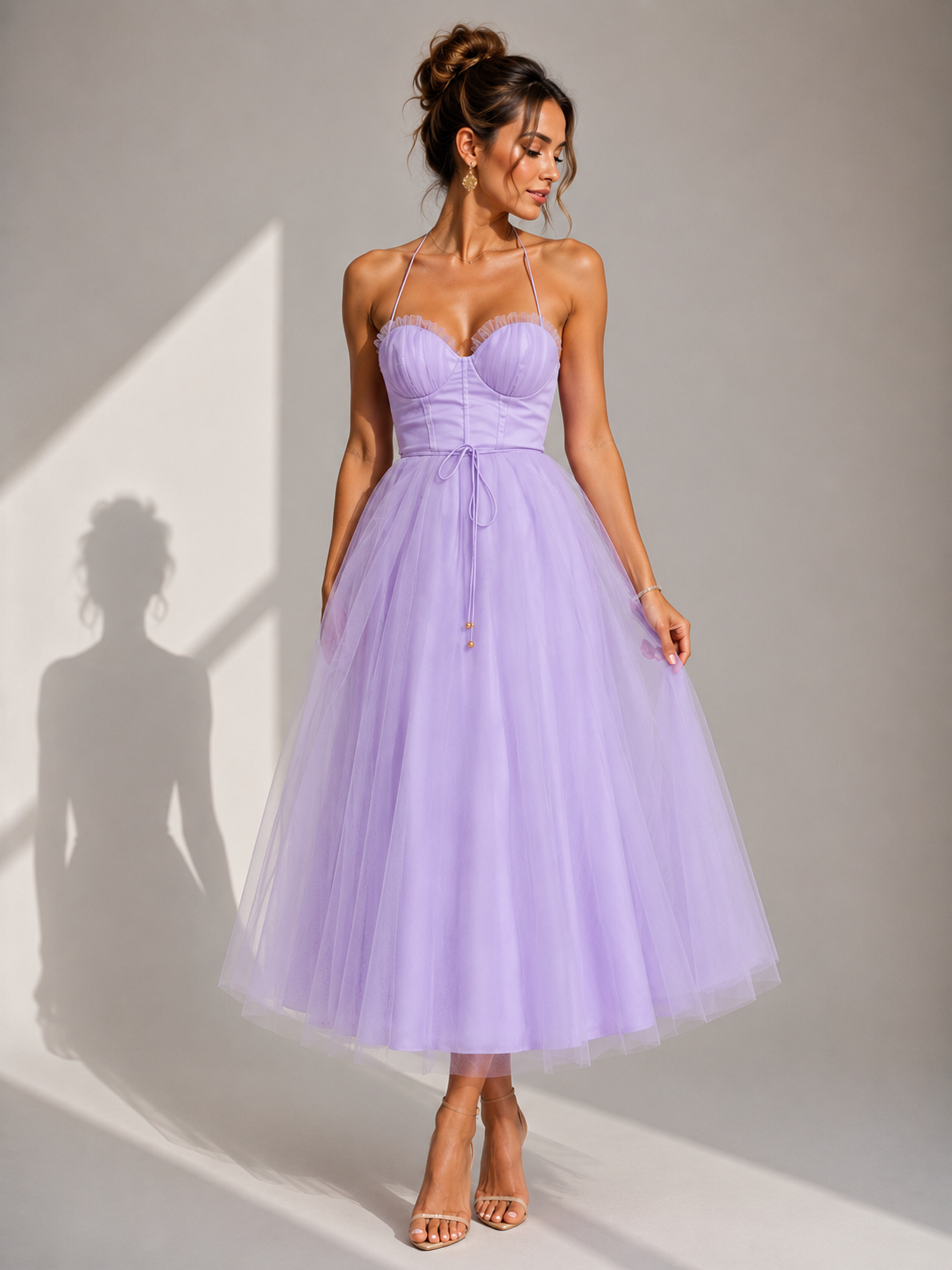 LIORA™ | Cinched Waist Midi Dress