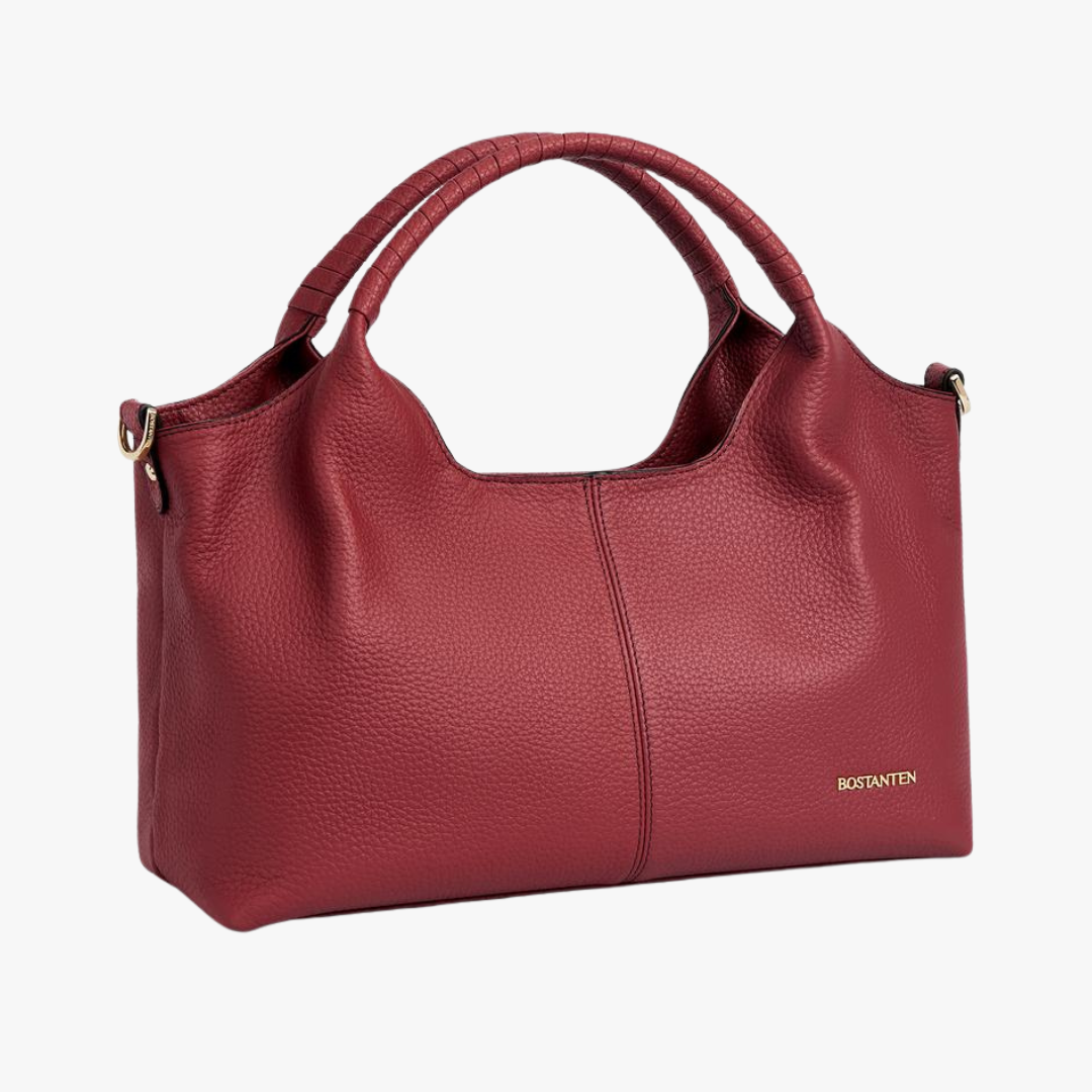 Aryna handbag in red, three-quarter front view