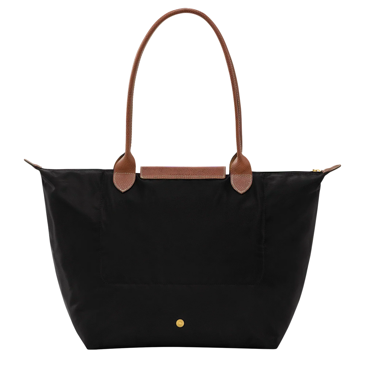 Large tote bag in black, back view
