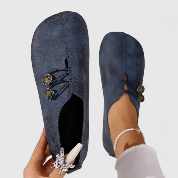 Georgina loafers in navy, top and side view