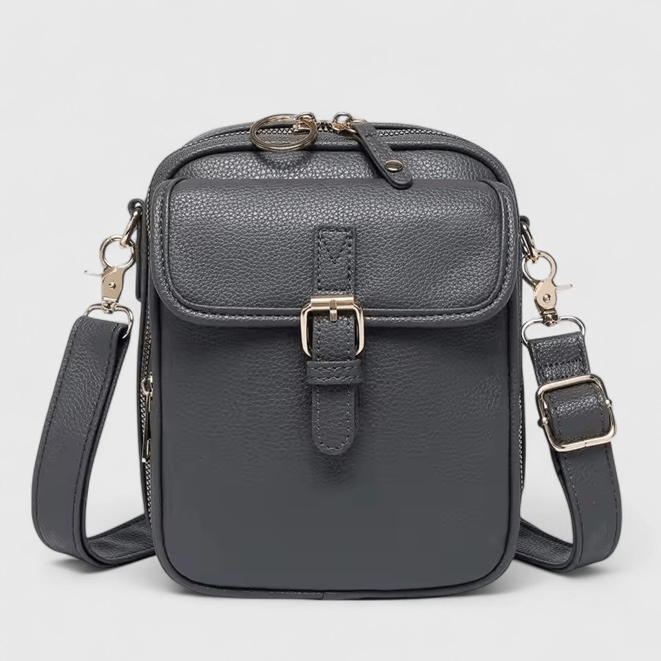 Seraphina crossbody bag in grey, front view