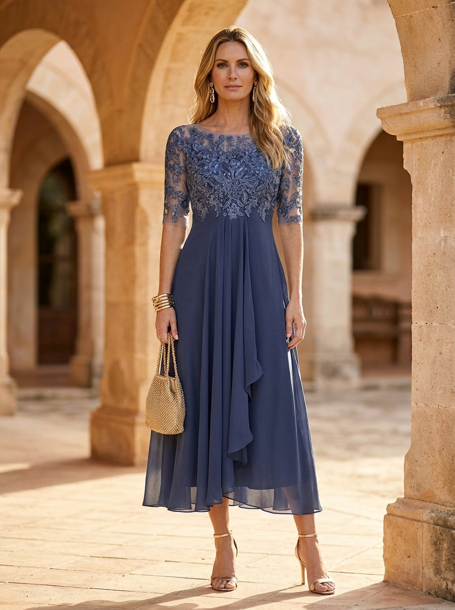 LIORA™ | Ruched Midi Dress