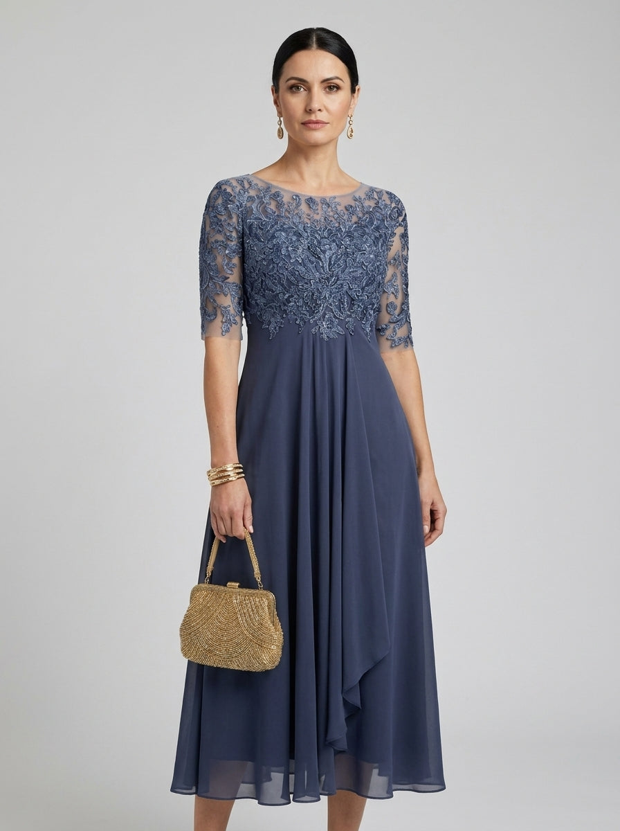 LIORA™ | Ruched Midi Dress