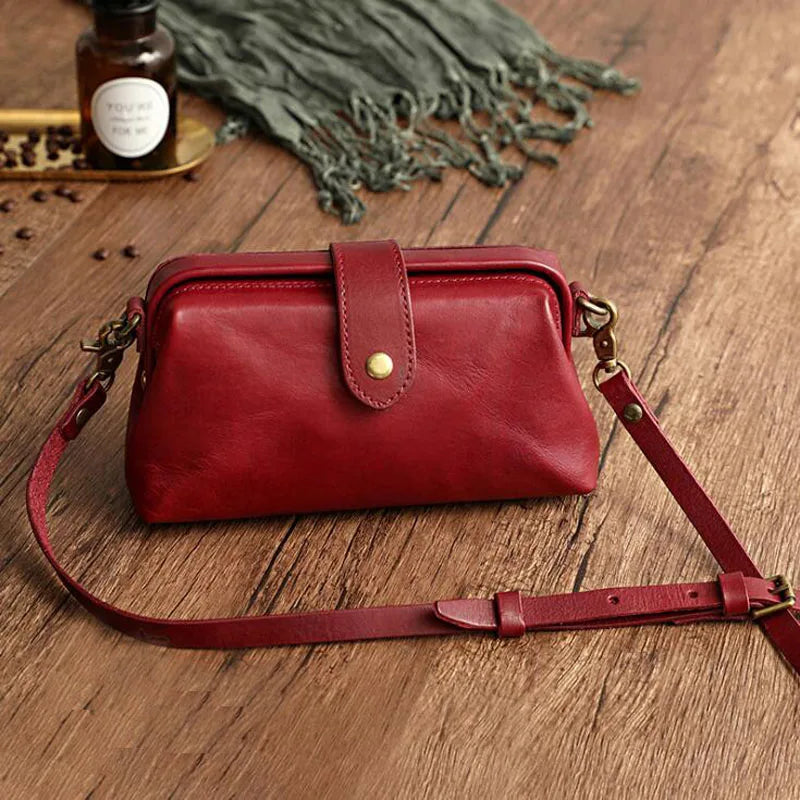 Cressida mini crossbody bag in red, front view