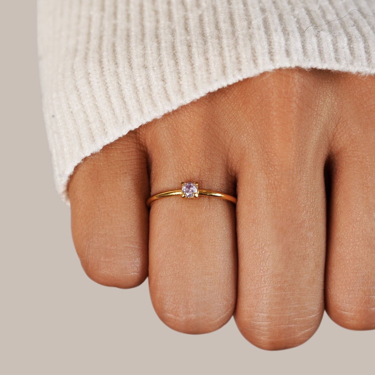 Gold Birthstone Rings