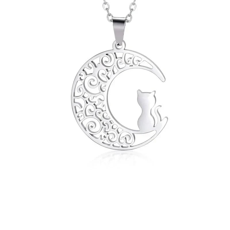 Cat & Moon | Pendant Necklace
