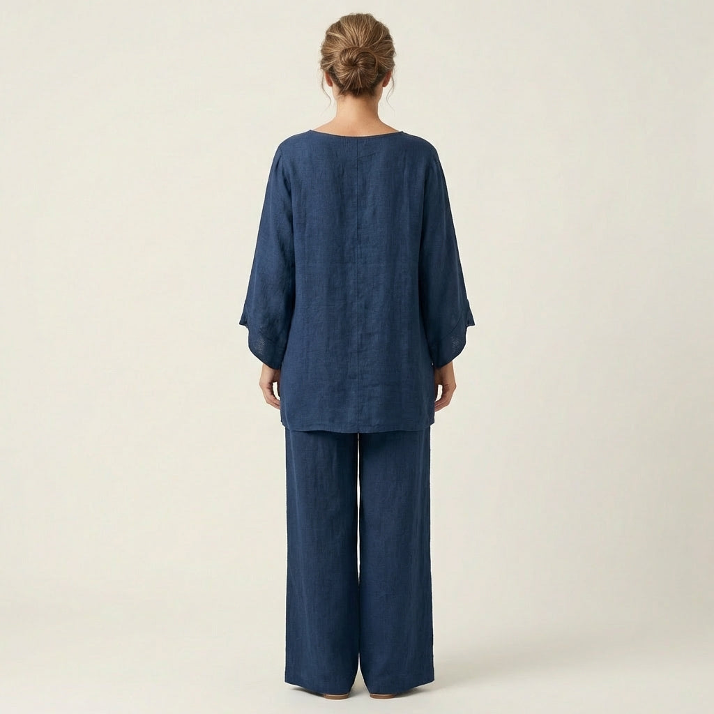 Majolie boho set in navy blue, back view