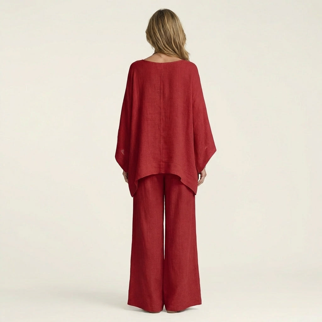 Majolie boho set in red, back view