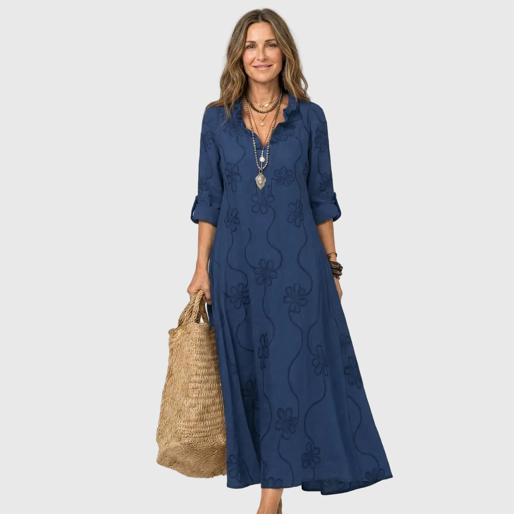LIORA™ | Relaxed Shirt Midi Dress