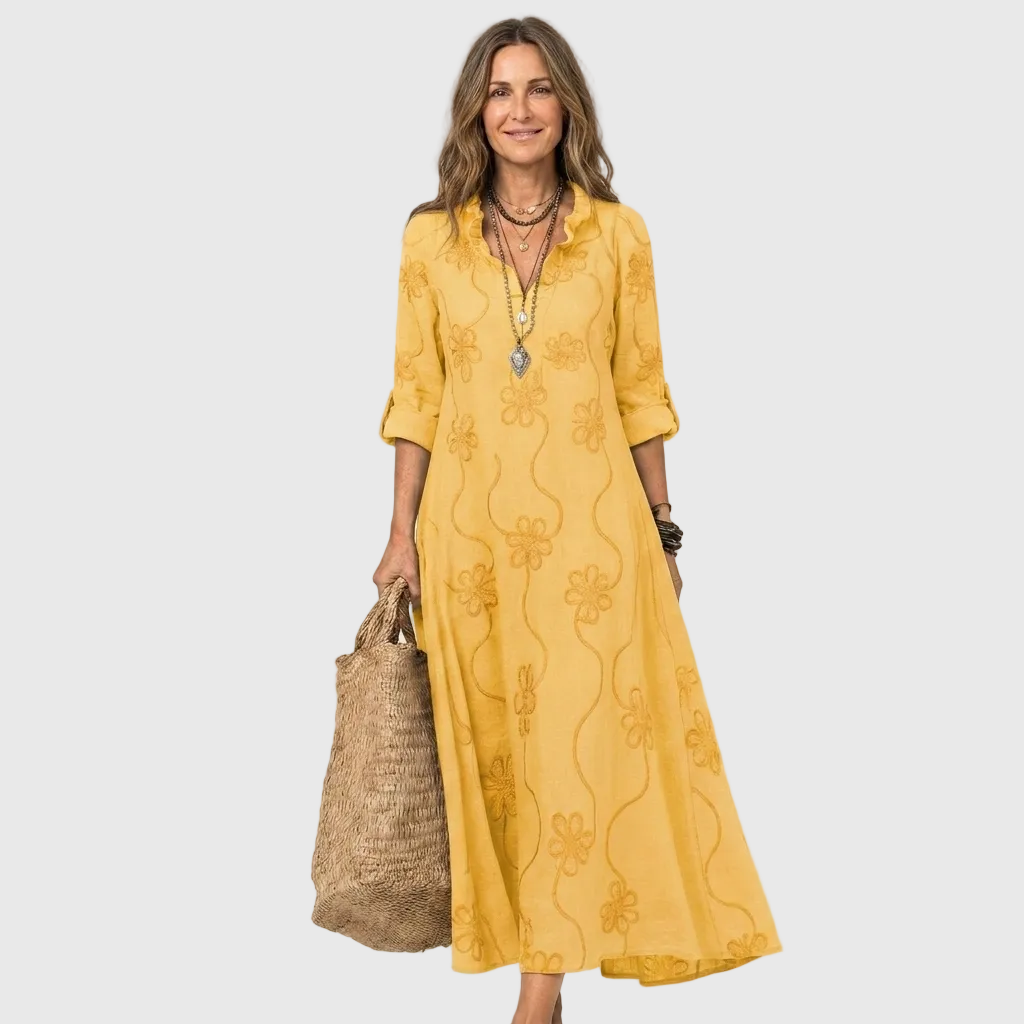 LIORA™ | Relaxed Shirt Midi Dress