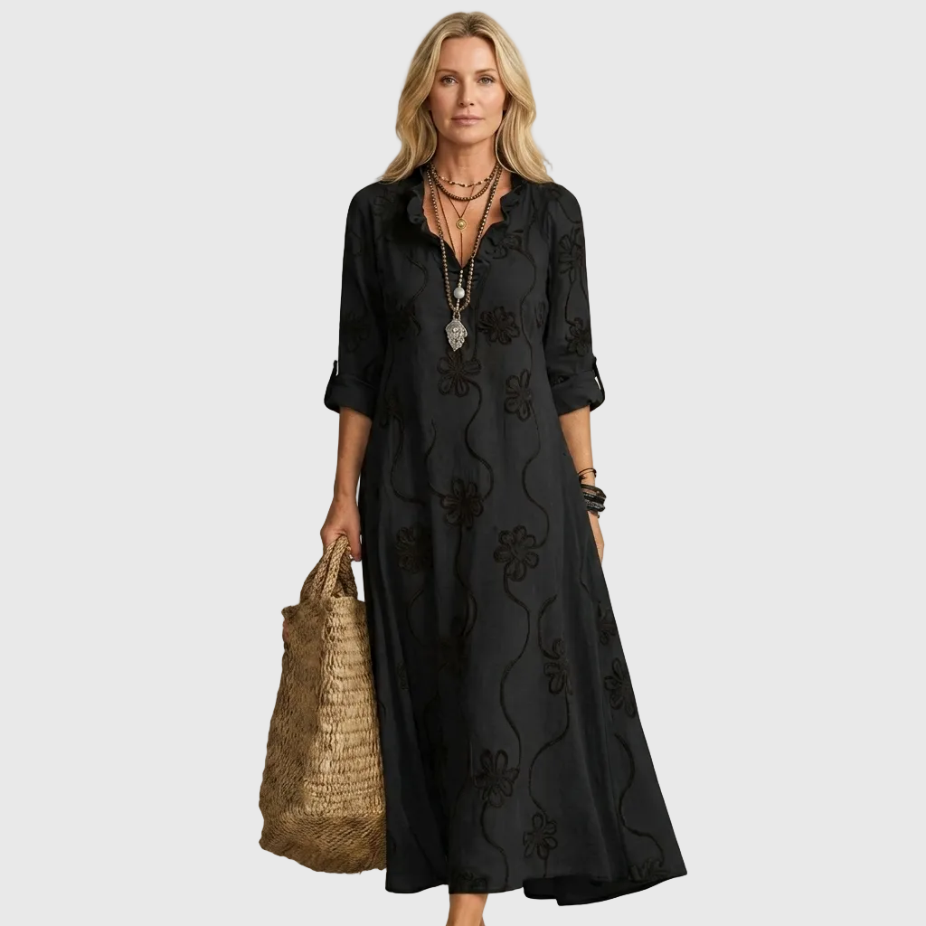 LIORA™ | Relaxed Shirt Midi Dress