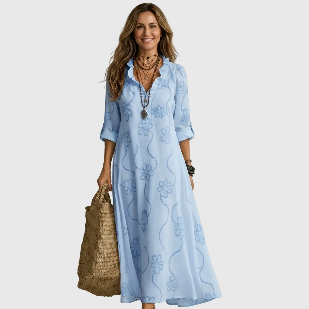 LIORA™ | Relaxed Shirt Midi Dress