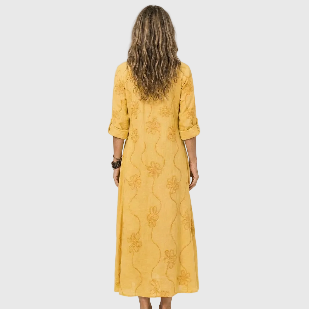 LIORA™ | Relaxed Shirt Midi Dress