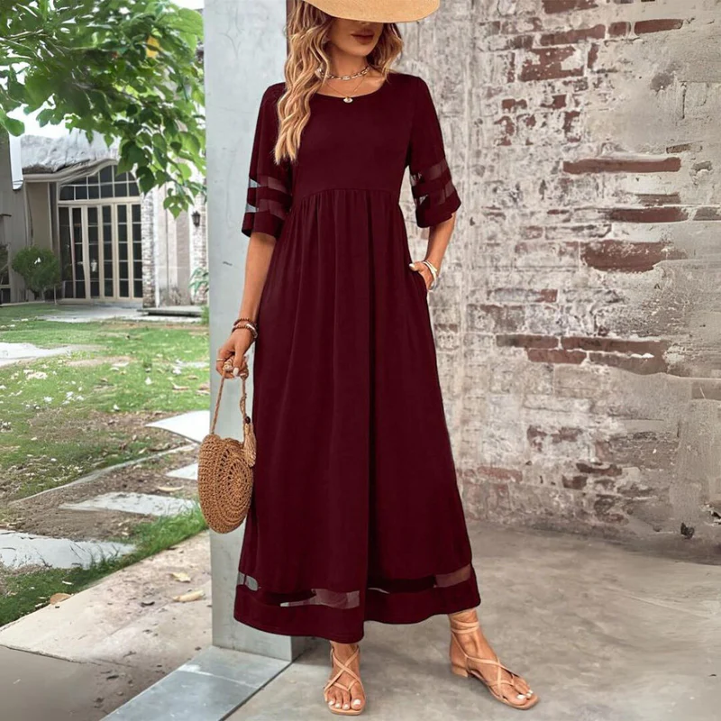 Cerelia midi dress in red, full-length front view