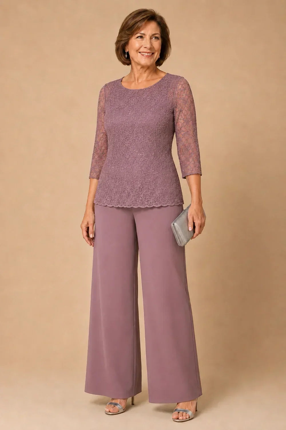 Priscilla | Beaded Lace Trouser Suit