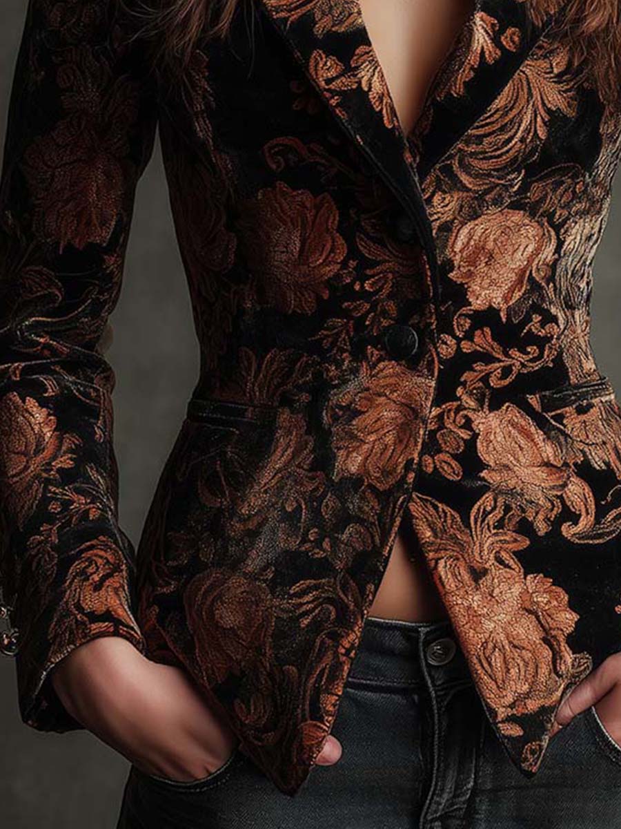 Jocelyn blazer two-button front and welt hip pocket detail