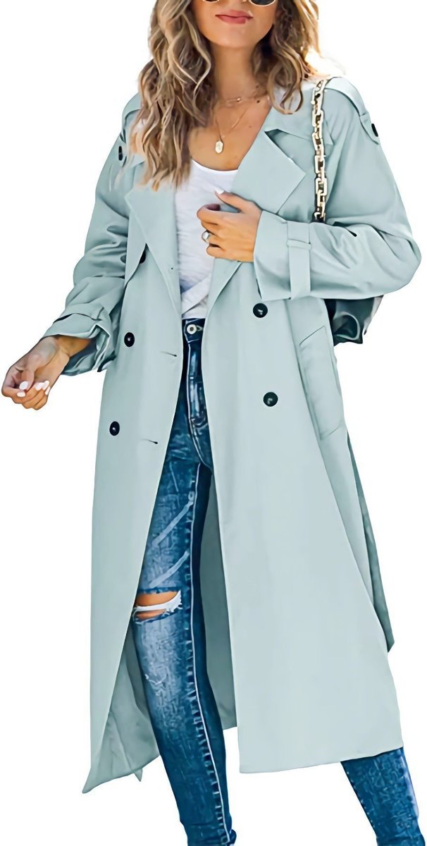 Juliet | Long Double-Breasted Belted Trench Coat