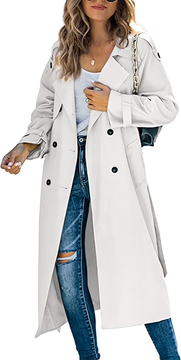 Juliet | Long Double-Breasted Belted Trench Coat