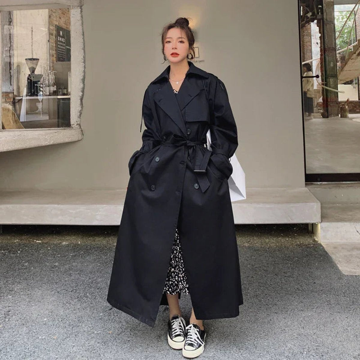 Kay | Oversized Double-Breasted Maxi Trench Coat